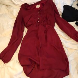 red everly dress size S